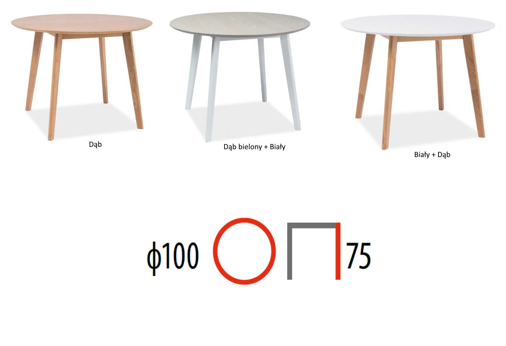 okrągły stół mosso, stół w stylu skandynawskim, okrągły stół